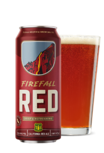 Image of Firefall Red beer can and pint of red ale